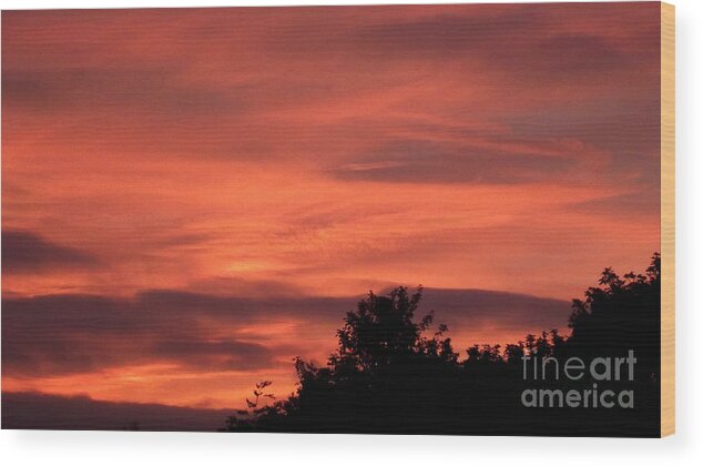 Sunset Wood Print featuring the photograph Urban skyline #2 by Kenneth Clarke