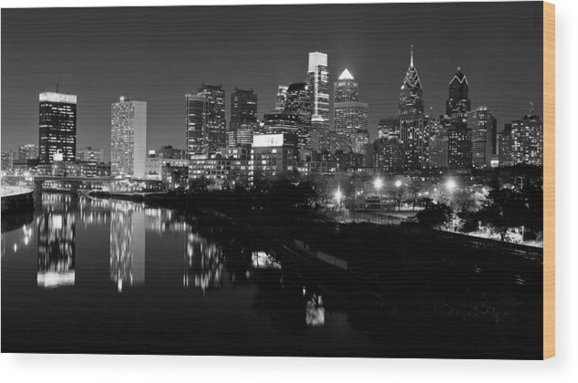 Pennsylvania Wood Print featuring the photograph 23rd Street Bridge Philadelphia by Louis Dallara