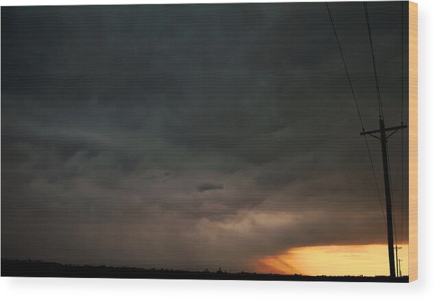 Stormscape Wood Print featuring the photograph Let the Storm Season Begin #10 by NebraskaSC