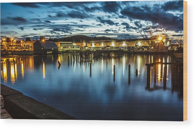 Blue Hour Wood Print featuring the photograph 30 Sec of the Blue Hour by Tony Locke