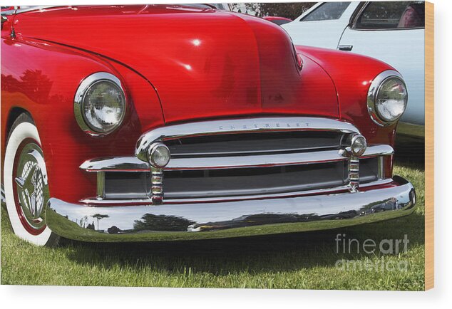 Hot Rod Wood Print featuring the photograph 50 Chevy by Ron Roberts