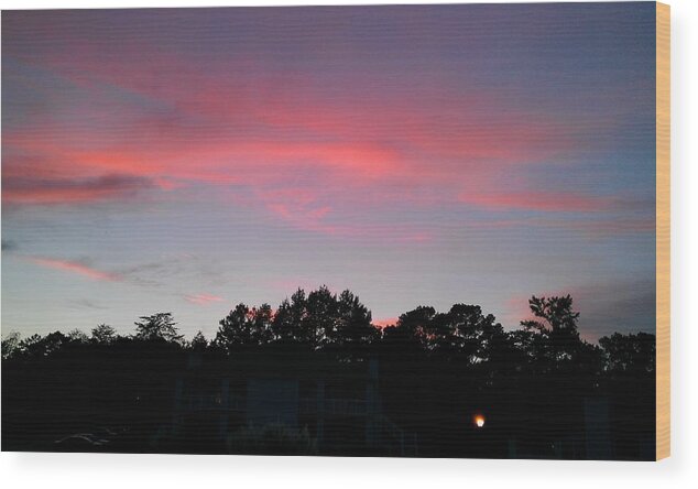 Sunset Wood Print featuring the photograph Sky Awash with Color #6 by Kenny Glover