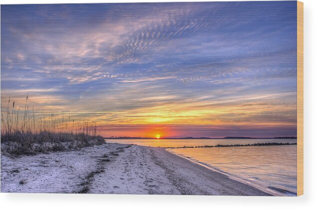 Amelia Wood Print featuring the photograph Amelia River Sunset by Traveler's Pics