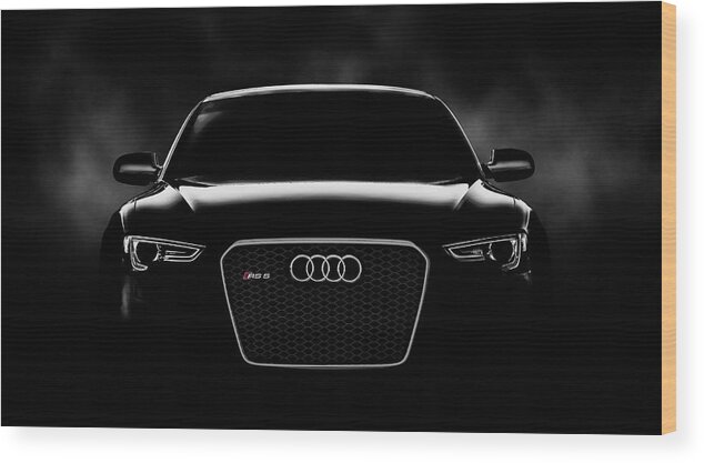 Audi Wood Print featuring the digital art Audi RS5 by Douglas Pittman