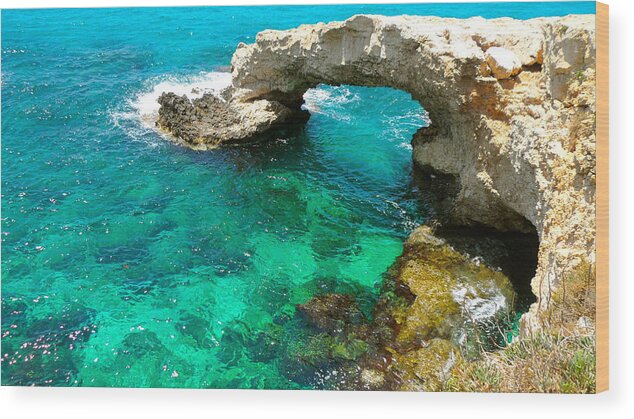 Cyprus Prints And Posters Ayia Napa Prints Wood Print featuring the photograph Ayia Napa in Cyprus by Monique Wegmueller