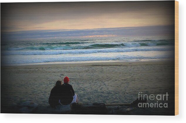 Scenic Landscape Wood Print featuring the photograph Beach Lovers by Susan Garren