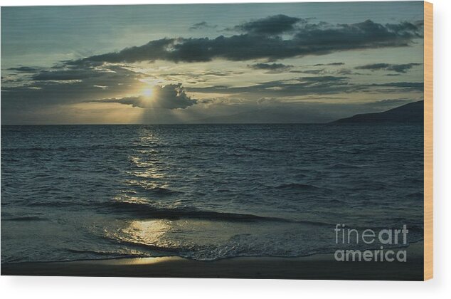 Sunset Wood Print featuring the photograph Before Sunset by Peggy Hughes