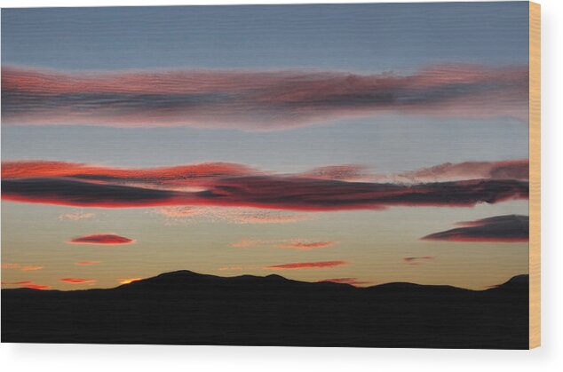 Sunrise Wood Print featuring the photograph Blue Ridge Serenity by Lara Ellis