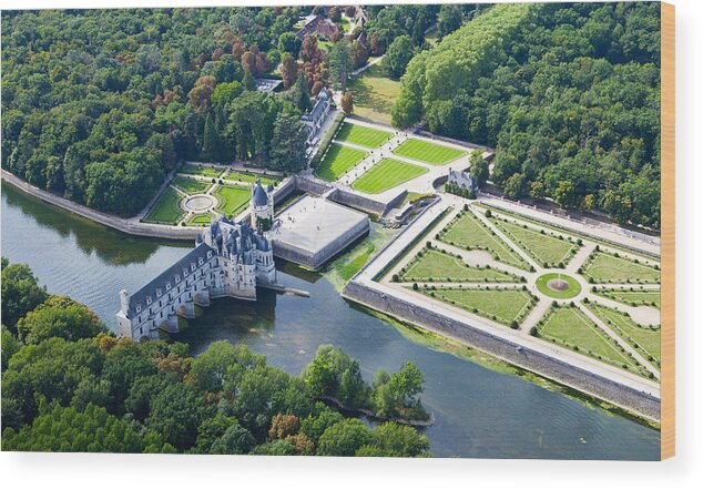 Castle Wood Print featuring the photograph Chateau de Chenonceau and its gardens by Mick Flynn