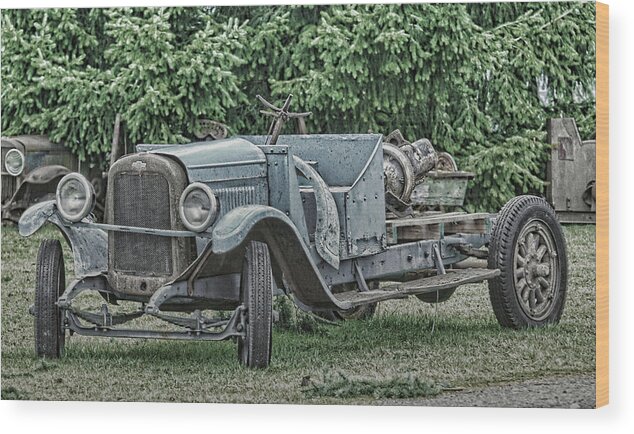 Antique Wood Print featuring the photograph Chevy Truck by Ron Roberts by Ron Roberts