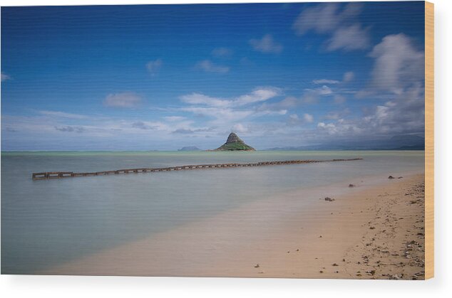 Chinaman's Hat Wood Print featuring the photograph Chinaman's hat Mokolii in Hawaii by Tin Lung Chao
