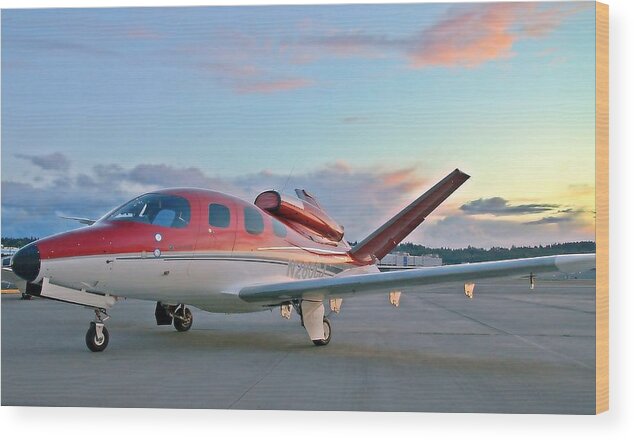 Cirrus Wood Print featuring the photograph Cirrus Vision SF50 by Jeff Cook
