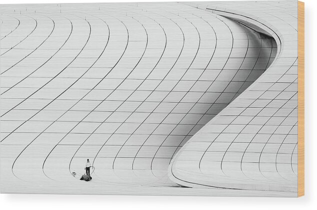 Curve Wood Print featuring the photograph Cleaner by Richard Krchnak