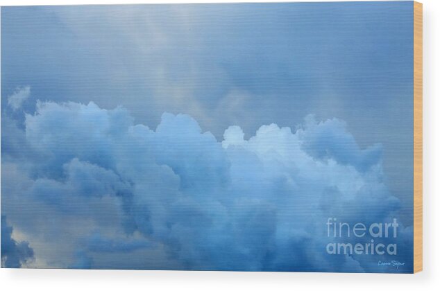 Clouds Wood Print featuring the photograph Clouds 2 by Leanne Seymour