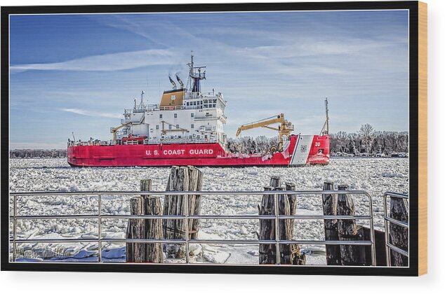 U.s. Coast Guard Wood Print featuring the photograph Coast Guard Cutter Mackinaw by LeeAnn McLaneGoetz McLaneGoetzStudioLLCcom