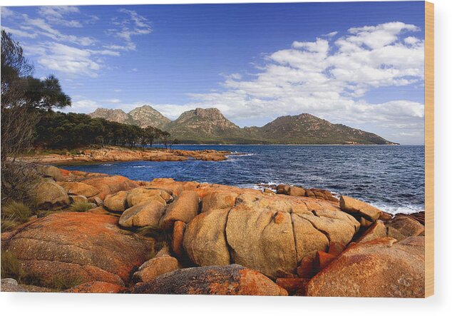 Coles Bay Wood Print featuring the photograph Coles Bay - Tasmania by Anthony Davey