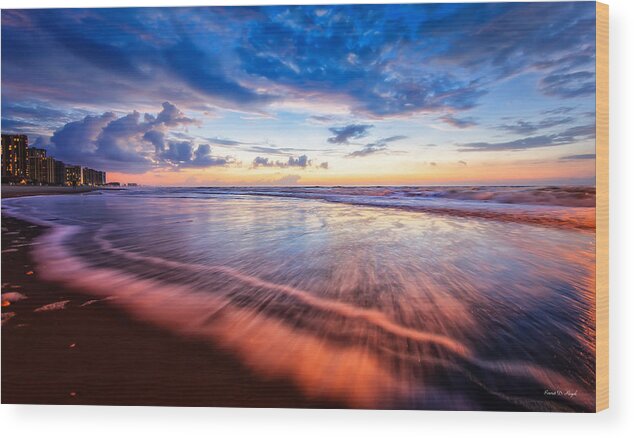 Dock Wood Print featuring the photograph Colors in Surf by Everet Regal