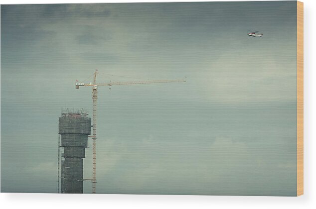 Air Traffic Control Tower Wood Print featuring the photograph Control Tower by Capturing A Second In Life, Copyright Leonardo Correa Luna