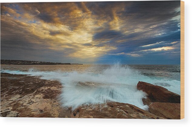 Sunrise Wood Print featuring the photograph Convergence by Mark Lucey