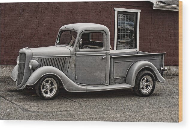 Ford Pick Up Wood Print featuring the photograph Cool little Ford Pick Up by Ron Roberts
