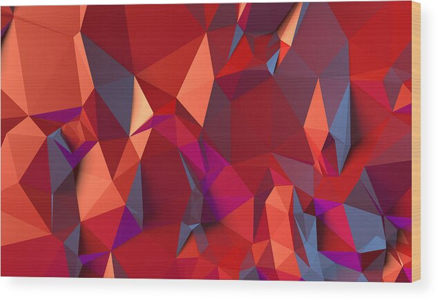 Backdrop Wood Print featuring the digital art Crystal volcanic by Vitaliy Gladkiy
