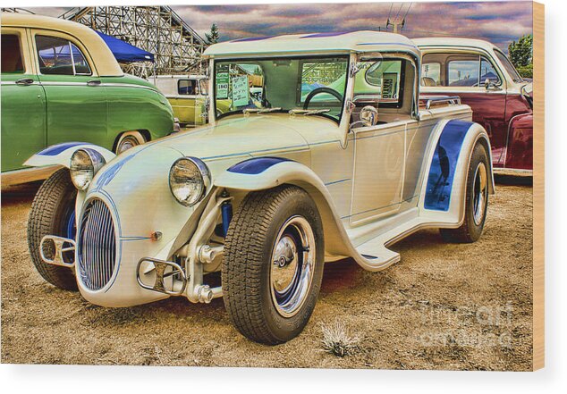 Vehicle Wood Print featuring the photograph Custom Pick up by Ron Roberts