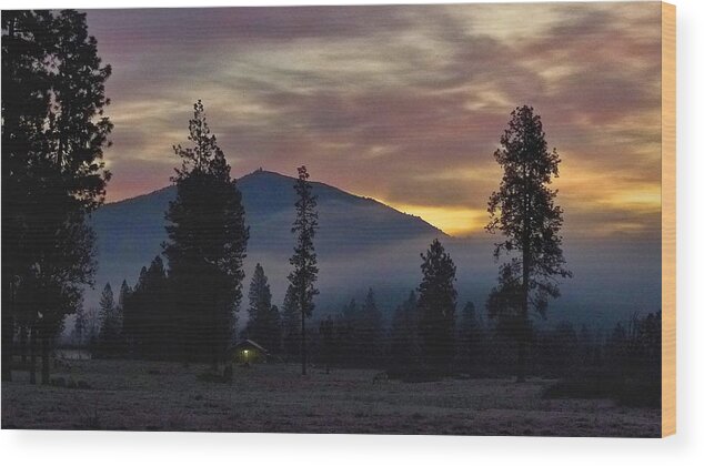 Sunrise Wood Print featuring the photograph December Dawn by Julia Hassett