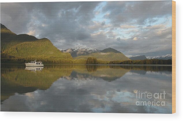 Boat Wood Print featuring the photograph Dream Anchorage by Laura Wong-Rose