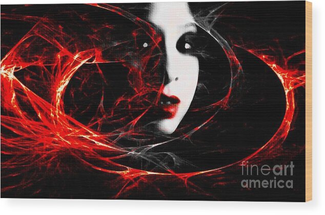 Black Wood Print featuring the photograph Electric Spark by Jessica S