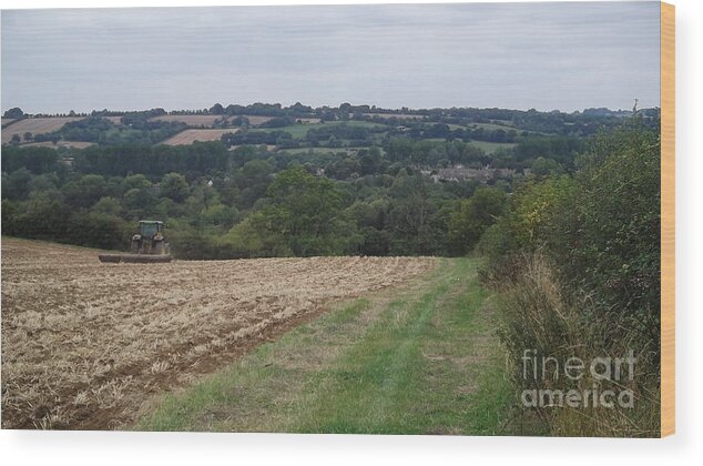 Farm Tractor Wood Print featuring the photograph Farm Tractor 2 by John Williams