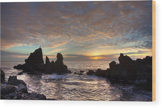 Newport Beach Wood Print featuring the photograph Golden Glow Corona del Mar Calfornia by Cliff Wassmann