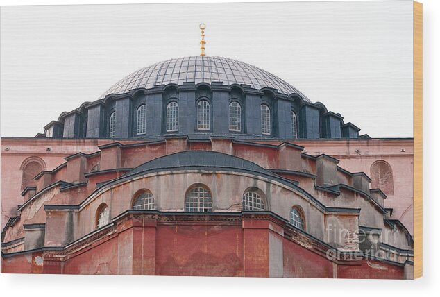 Istanbul Wood Print featuring the photograph Hagia Sophia Curves 02 by Rick Piper Photography