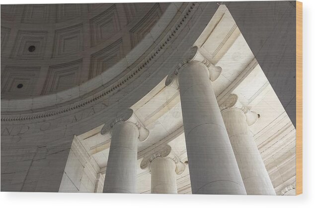 Declaration Of Independence Wood Print featuring the photograph Jefferson Memorial Architecture by Kenny Glover