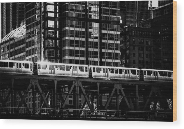 Architecture Wood Print featuring the photograph Lake Street L by Robert FERD Frank