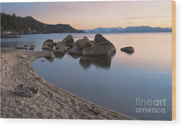 Lake Tahoe Wood Print featuring the photograph Lake Tahoe at Chimney Beach by Dianne Phelps