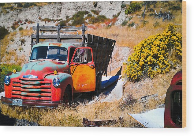 Truck Wood Print featuring the photograph Last stop by Robert Lowe