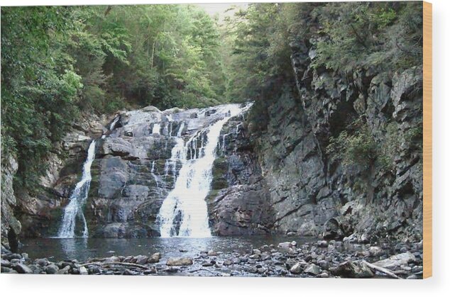 Appalachian Trail Wood Print featuring the photograph Laurel Falls by Cynthia Clark