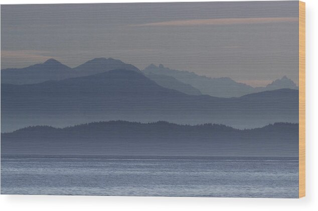 Ocean Wood Print featuring the photograph Layers of Blue by Randy Hall