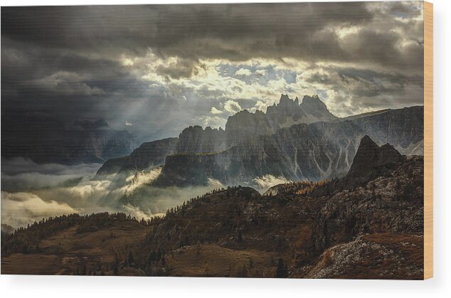 Dolomites Wood Print featuring the photograph Light Theatre by Lubos Balazovic