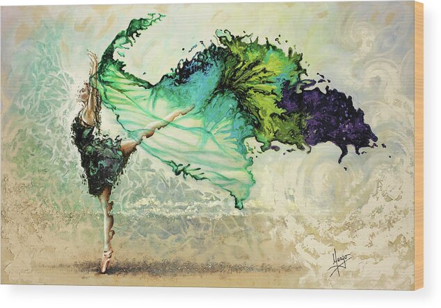 Liberty Wood Print featuring the painting Like air I will raise by Karina Llergo