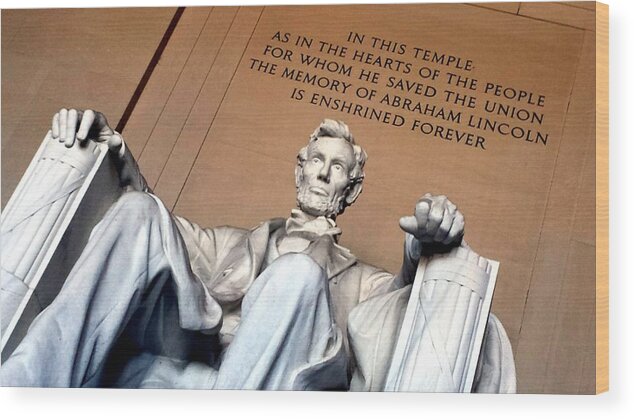 Washington Wood Print featuring the photograph Lincoln Memorial by Kenny Glover