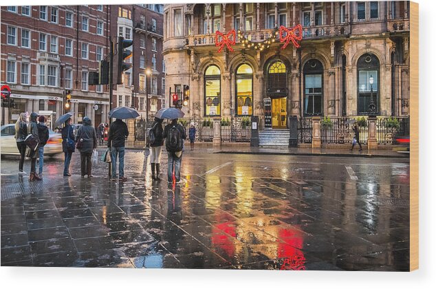 Holborn Wood Print featuring the photograph Reflections of London by Glenn DiPaola