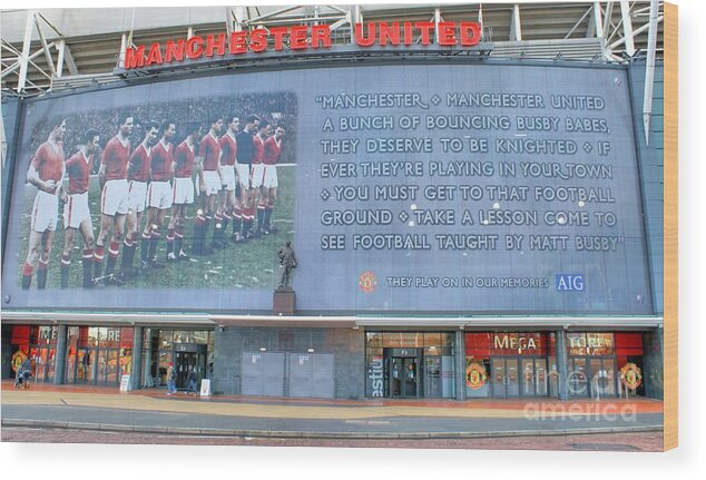 Manchester United Wood Print featuring the photograph Manchester United Busby Babes by David Birchall