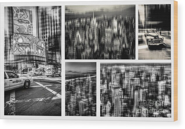 Nyc Wood Print featuring the photograph Manhattan Collection I by Hannes Cmarits