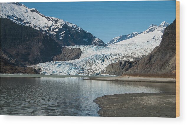 Mendenhall Glacier Wood Print featuring the photograph Mendenhall Glacier in Alaska by Marilyn Wilson