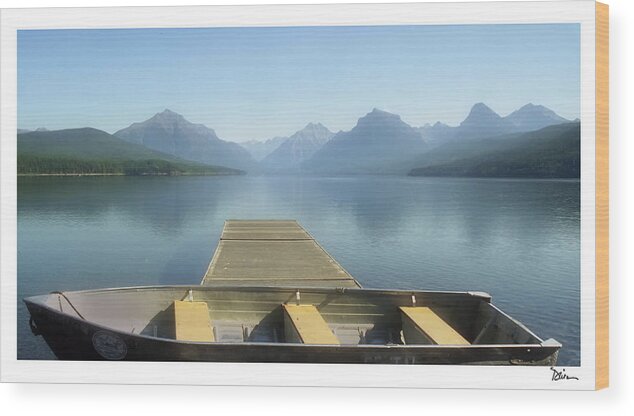Boat Wood Print featuring the photograph Montana Morning by Peggy Dietz