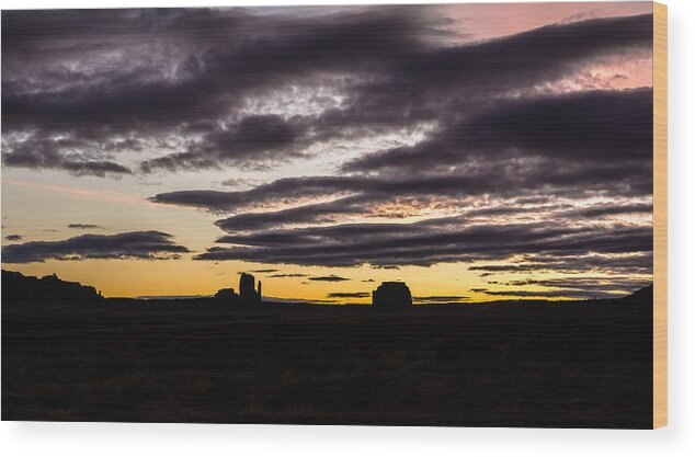 Arizona Wood Print featuring the photograph Monument Valley First Light by Todd Aaron