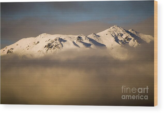 Aspiring Wood Print featuring the photograph Mountain Cloud by THP Creative
