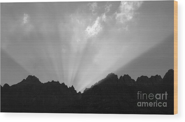 Landscape Wood Print featuring the photograph New Day 3 by Marietjie Du Toit