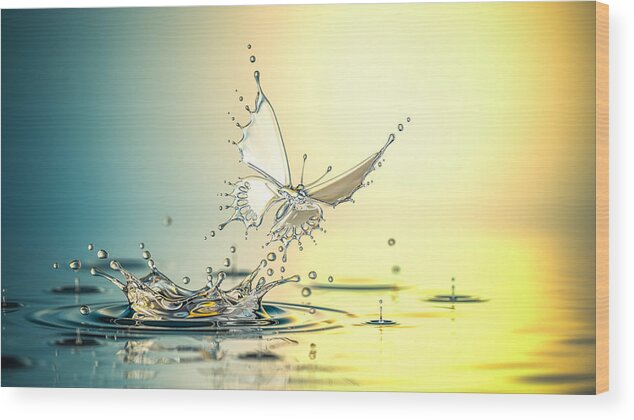 Spray Wood Print featuring the photograph New Life by Blackjack3d
